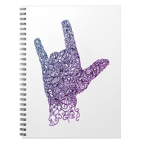 I Love You American Sign Language Notebook