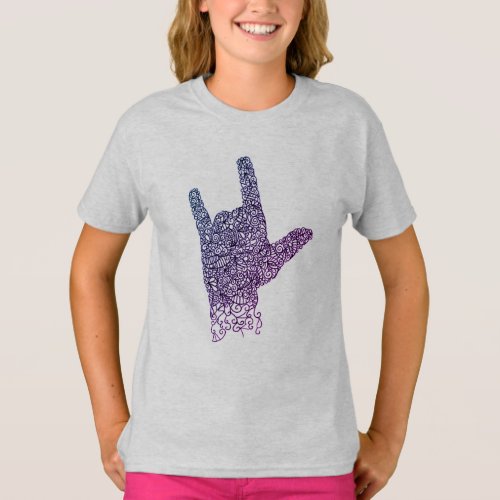 I Love You American Sign Language T_Shirt