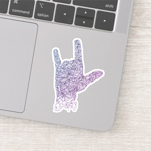 I Love You American Sign Language Vinyl Sticker