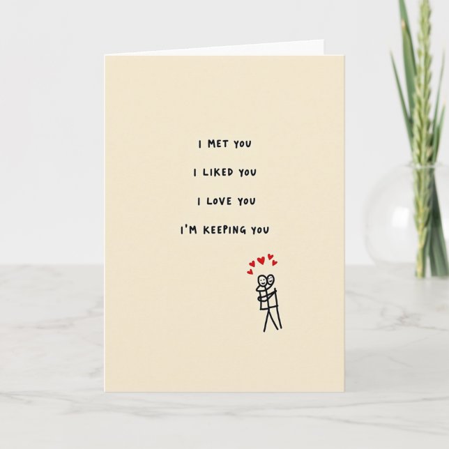 I Love You And I Keep You Card (Front)