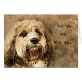 I love you and I miss you Sad Dog (Front Horizontal)