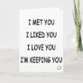 I Love You Anniversary Card For Her & For Him