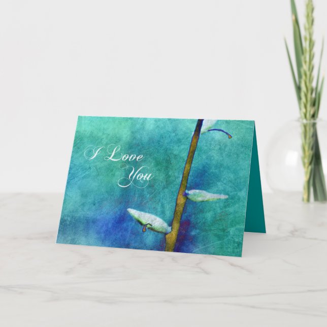 I Love You - aqua Card (Front)
