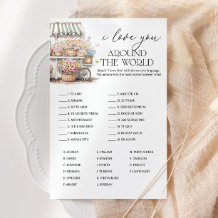 I Love You Around The World Market Bridal Game