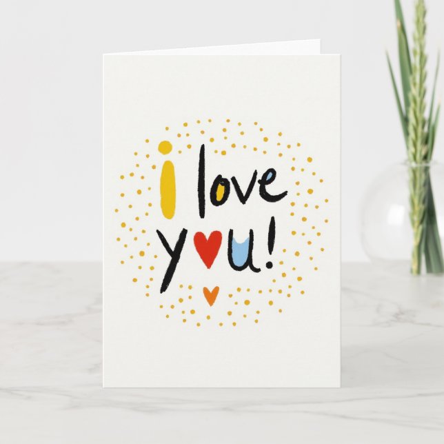 I Love You Art Card (Front)