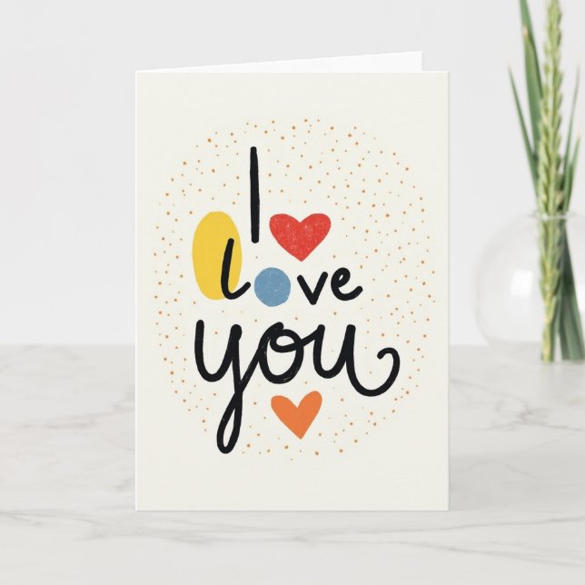 I Love You Art Expression Card (Front)