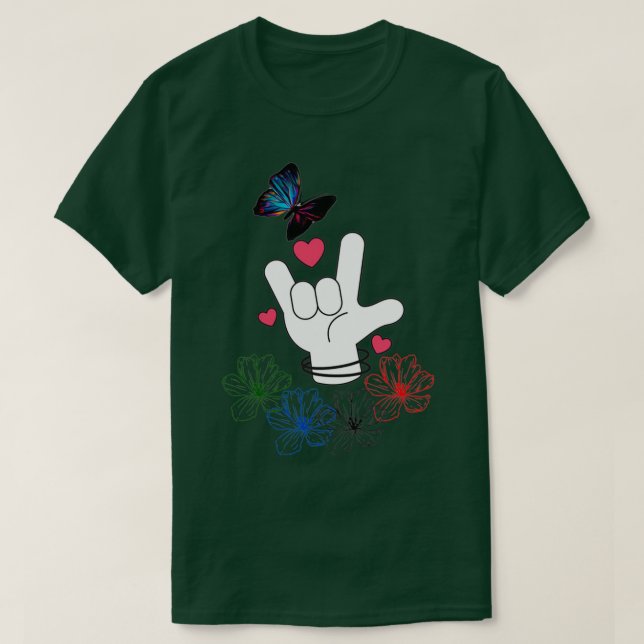 I love you ASL 7 T-Shirt (Design Front)