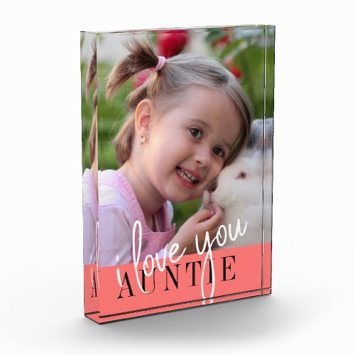 I Love You Auntie Custom Photo Acrylic Award