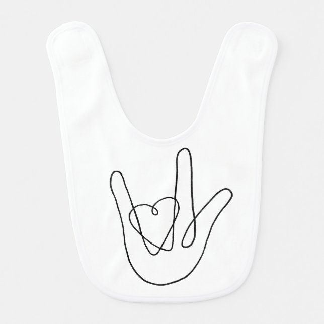 I love you  baby bib (Front)