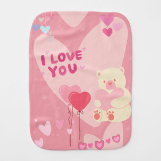 I Love You Baby Burp Cloth