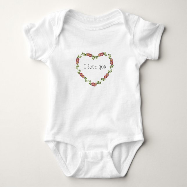 I Love You Baby Clothing Bodysuit (Front)