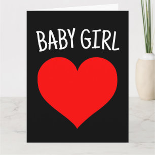  I LOVE YOU BABY GIRL ROMANTIC GREETING CARD