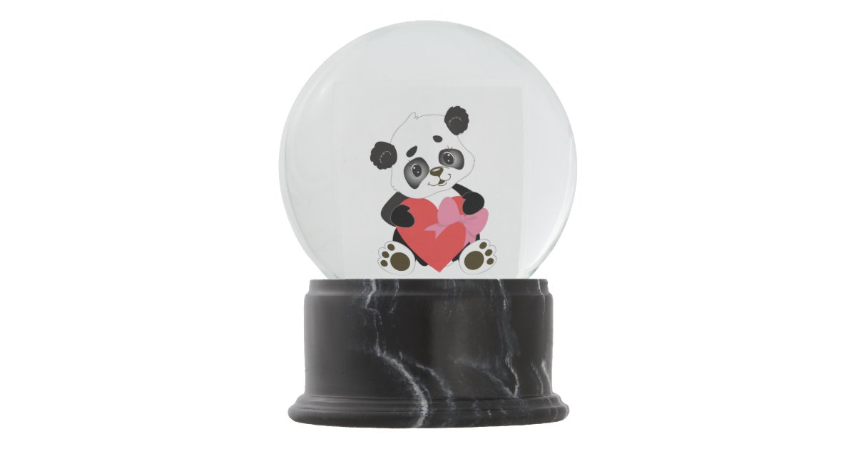 I Love You Baby Panda Bear With Big Red Heart Snow Globe Zazzle Com I Love You Baby Panda Bear With Big Red Heart Snow Globe Zazzle Com