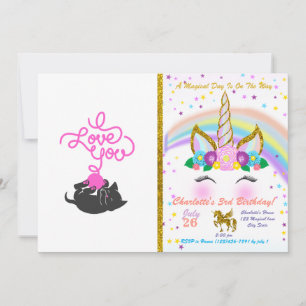 I love you - ball of wool - Choose back color Invitation