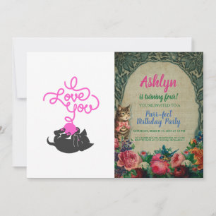 I love you - ball of wool - Choose back color Invitation