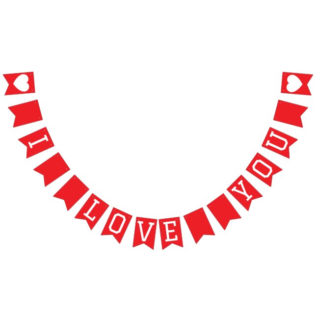 I LOVE YOU banner bunting  (All)
