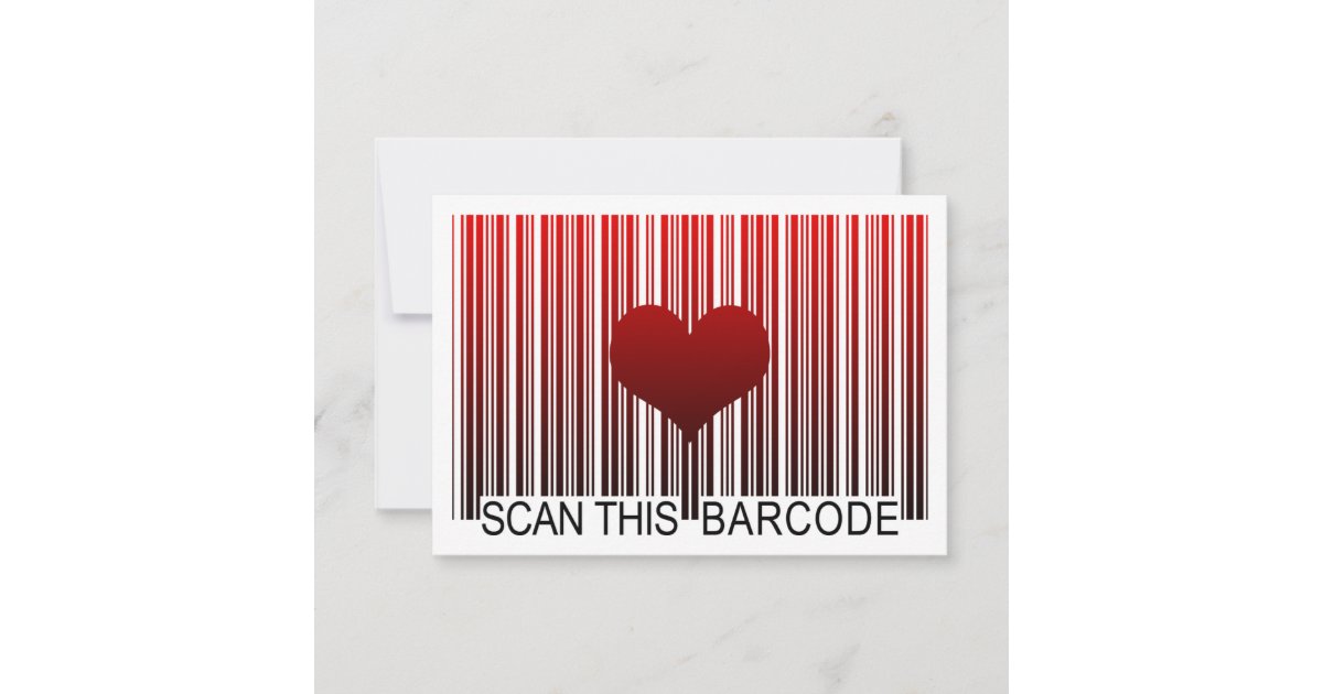 I LOVE YOU BARCODE INVITATION Zazzle