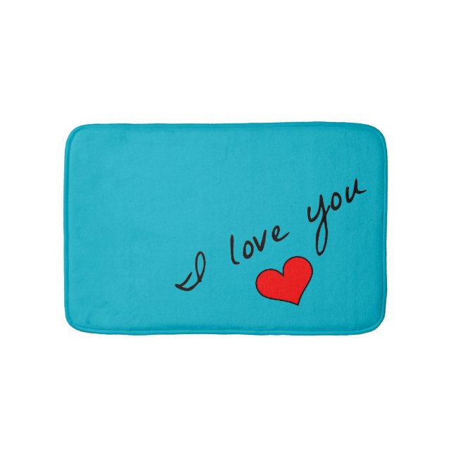 I Love You Bath Mat (Front)