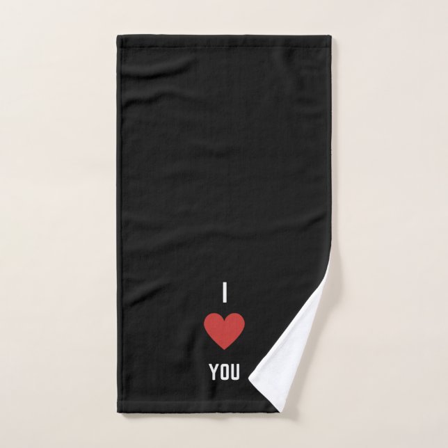 I Love You Bath Towel Set (Hand Towel)