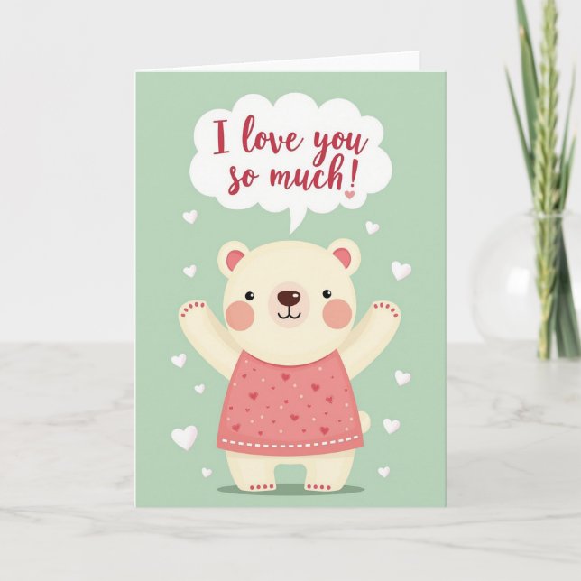 I Love You Bear Hugs Card (Front)