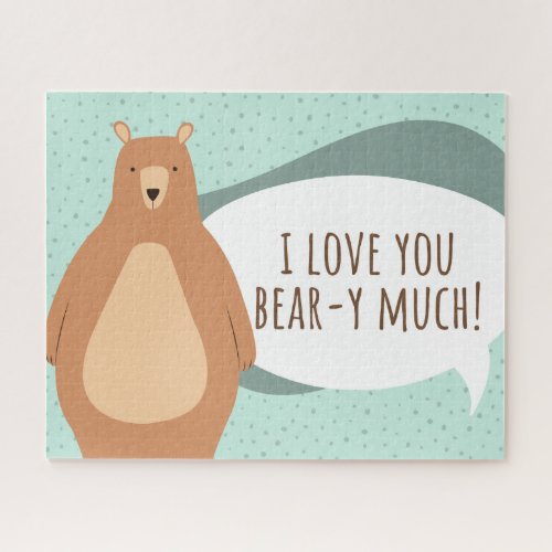 I Love You Bear_y Much Valentines Jigsaw Puzzle