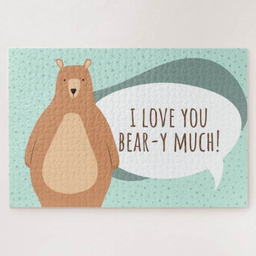 I Love You Bear_y Much Valentines Jigsaw Puzzle