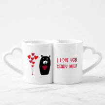 I love you beary much - coffee mug set