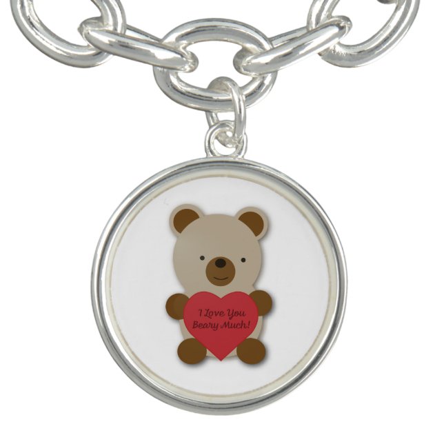 I Love You Beary Much Cute Teddy Bear Bracelet (Design)