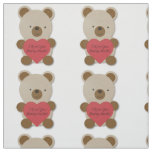 I Love You Beary Much Cute Teddy Bear Fabric