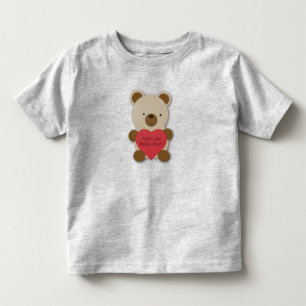 I Love You Beary Much Cute Teddy Bear Toddler T-shirt