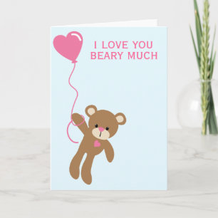 I love you beary much - Greeting Card