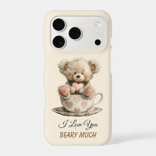 I Love You Beary Much In Cup Postcard iPhone 17 Pro Case