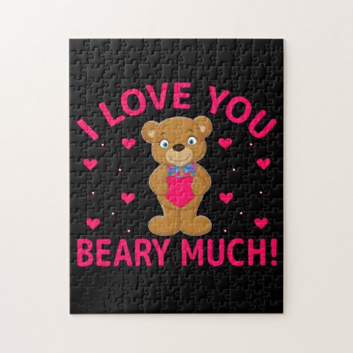 I Love You Beary Much Teddy Bear Jigsaw Puzzle