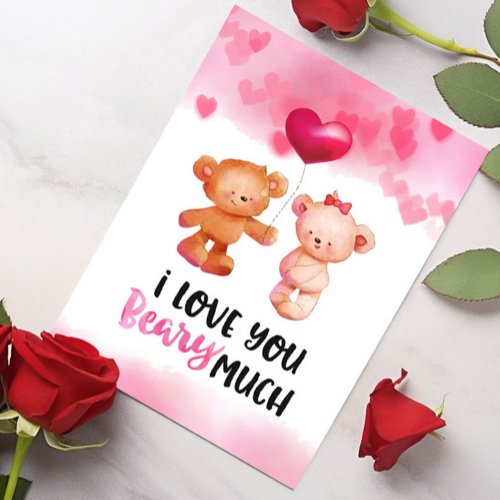 I Love You Beary Much Valentine Card