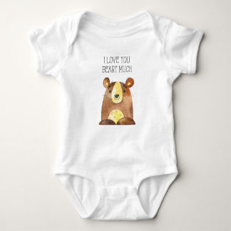 I Love You Beary Much, Woodland Bear Baby Grow Baby Bodysuit