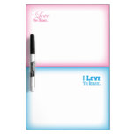 I Love You Because Dry Erase Board His/hers at Zazzle