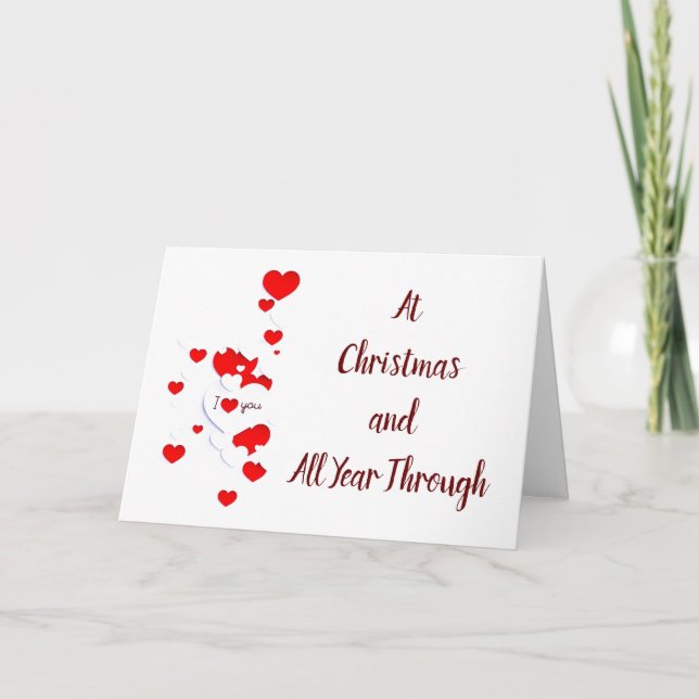 ***I LOVE YOU*** & BEING WITH YOU AT CHRISTMAS HOLIDAY CARD (Front)