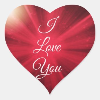 I Love You Berry Burst Heart Sticker by sharpcreations at Zazzle