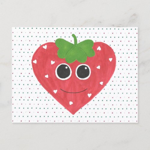 I Love You Berry Much Hand_Drawn Postcard