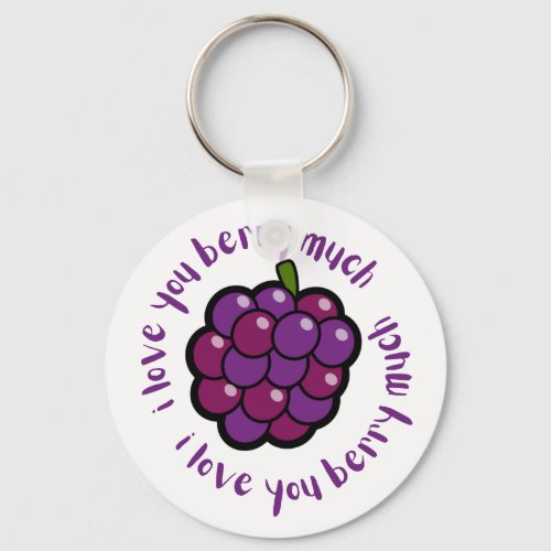 I love you Berry much Keychain