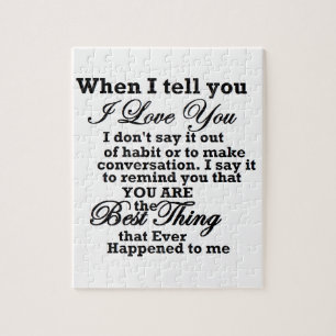 I love you, best thing ever! jigsaw puzzle