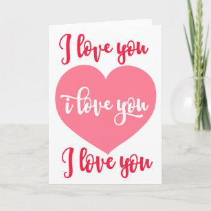 I Love You Big Heart for Valentine's Day Holiday Card