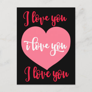 I Love You Big Heart for Valentine's Day Holiday Postcard