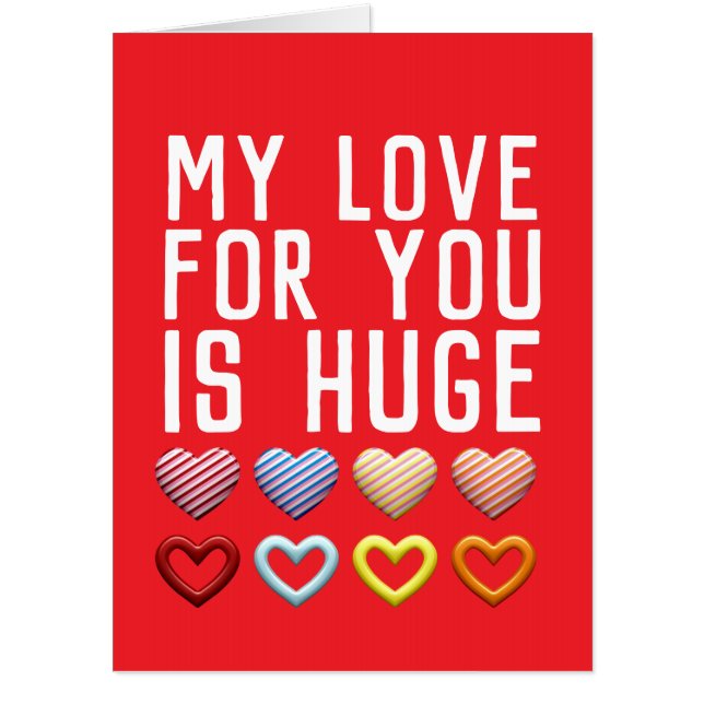 I LOVE YOU BIG OVERSIZED GREETING CARD (Front)