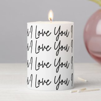 I Love You Black and White Valentines Day   