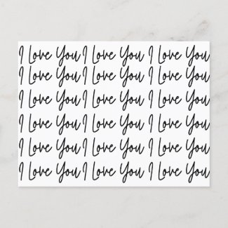 I Love You Black and White Valentines Day 