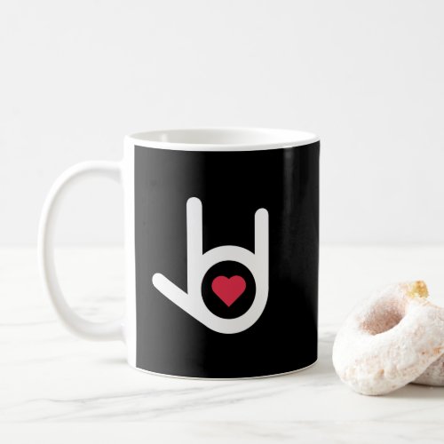 I Love You Black Coffee Mug