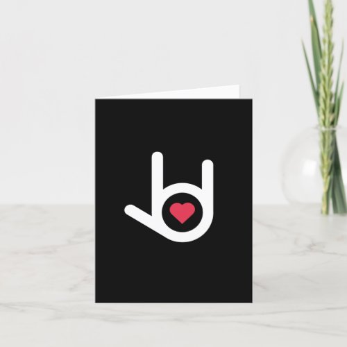 I Love You Black Greeting Card