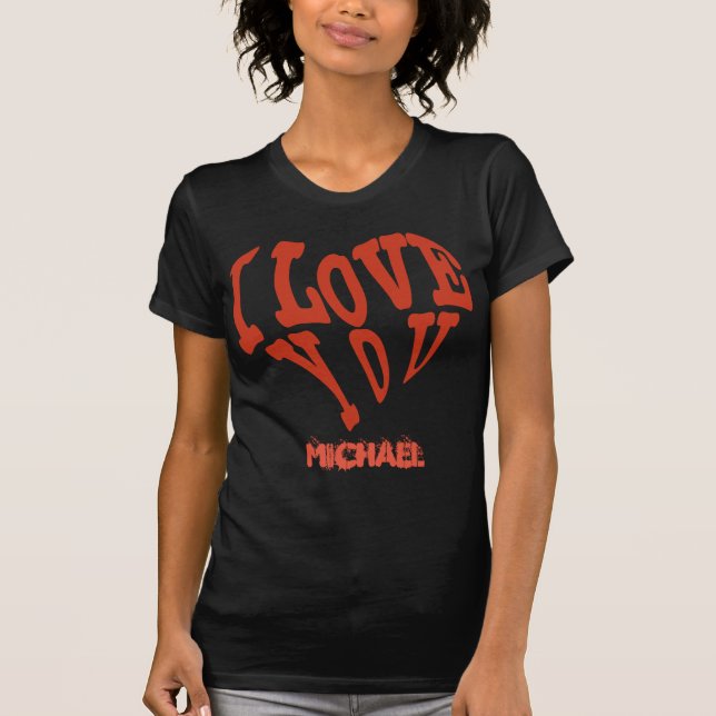 I love you black T-Shirt (Front)