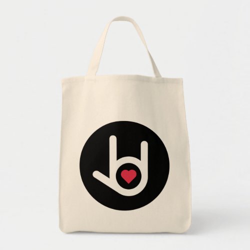 I Love You Black Tote Bag